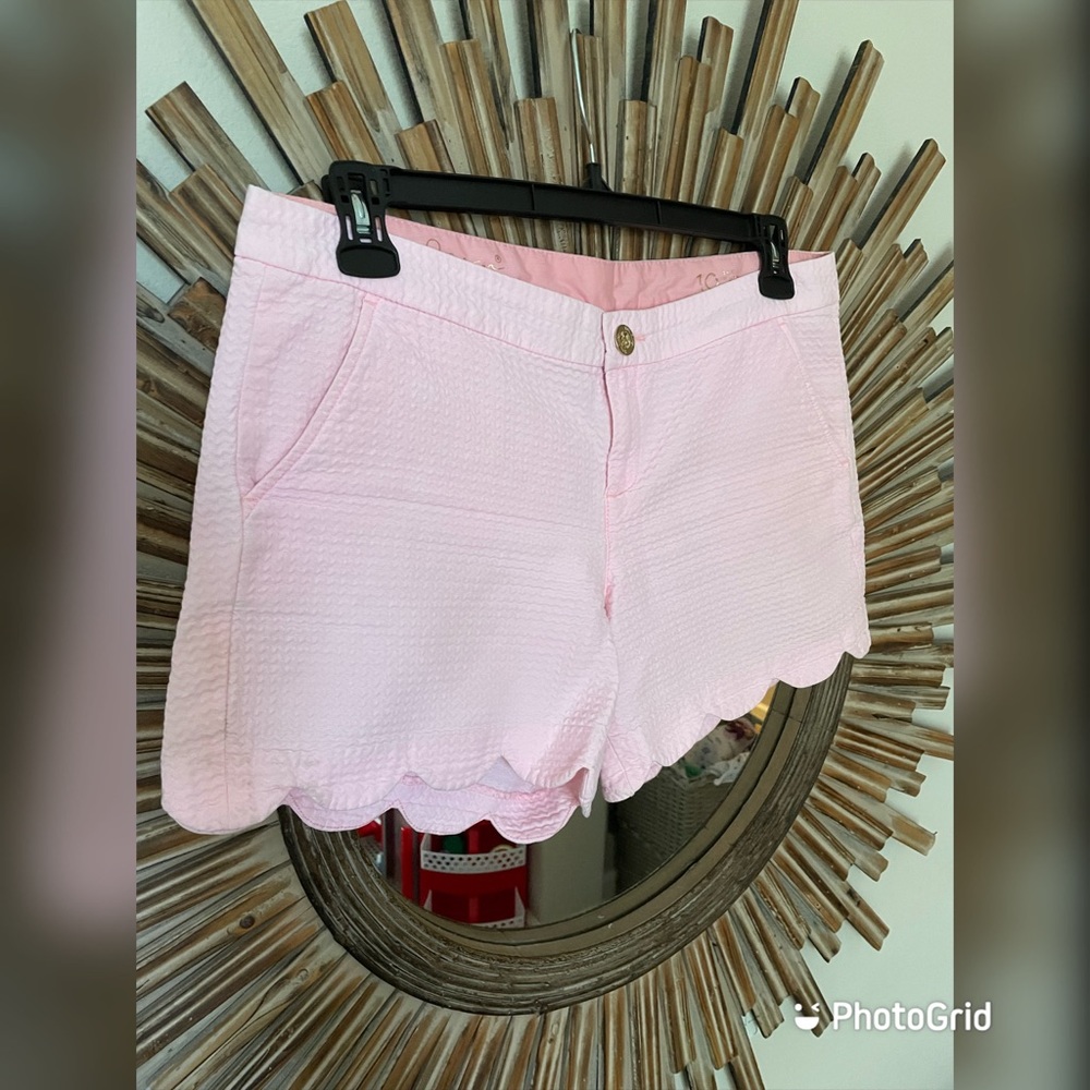 Lilly Pulitzer buttercup hem shorts.